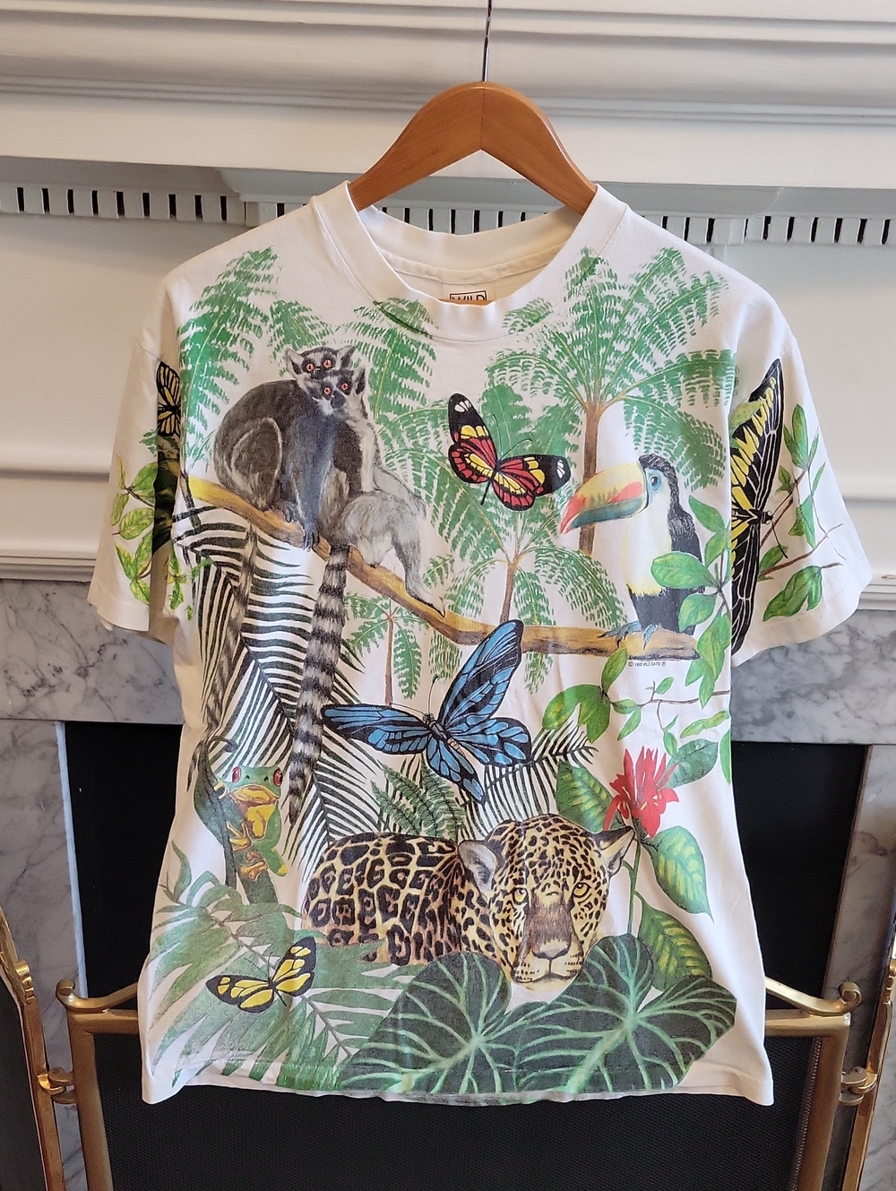 Vtg Wild Oats Jungle Print Tee-shirt